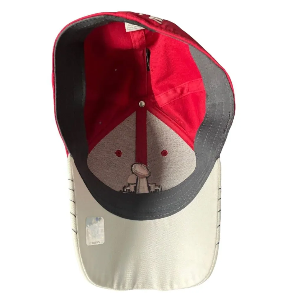 Super Bowl XLVI 2012 Reebok NFL Hat Indianapolis Red Football Cap